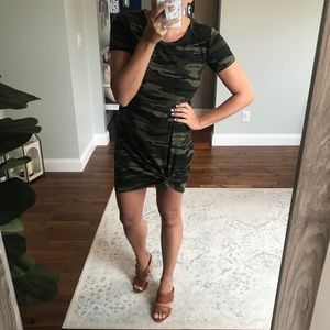 Camo print t-shirt dress